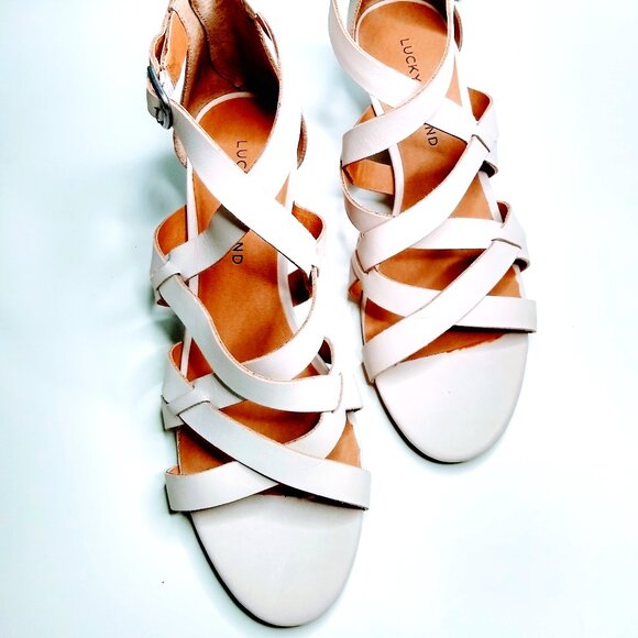 LUCKY BRAND JEWELIA WEDGE SANDAL SIZE 8 1/2 - Picture 13 of 16